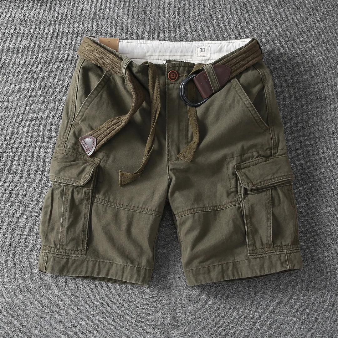 COTTON CARGO SHORTS FOR MEN