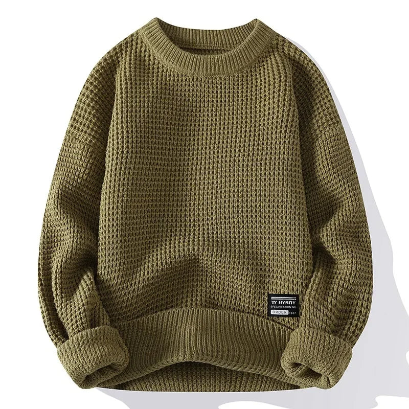 TEXTURED KNIT PULLOVER  FOR MEN