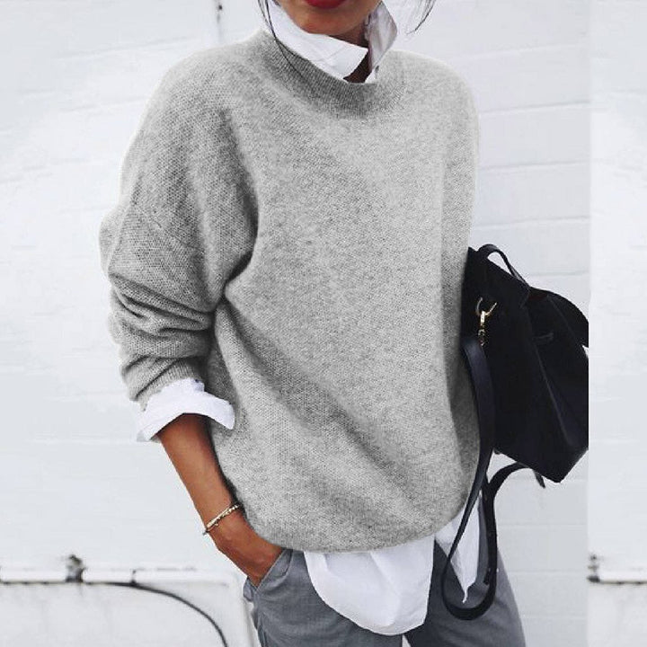 BEAUMONT NICE | PULL CLASSIQUE À COL ROND POUR FEMMES
