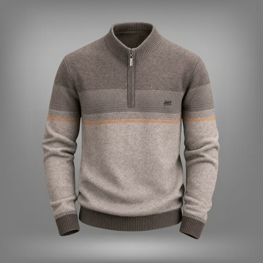 Pull demi-zip en laine premium Warren™
