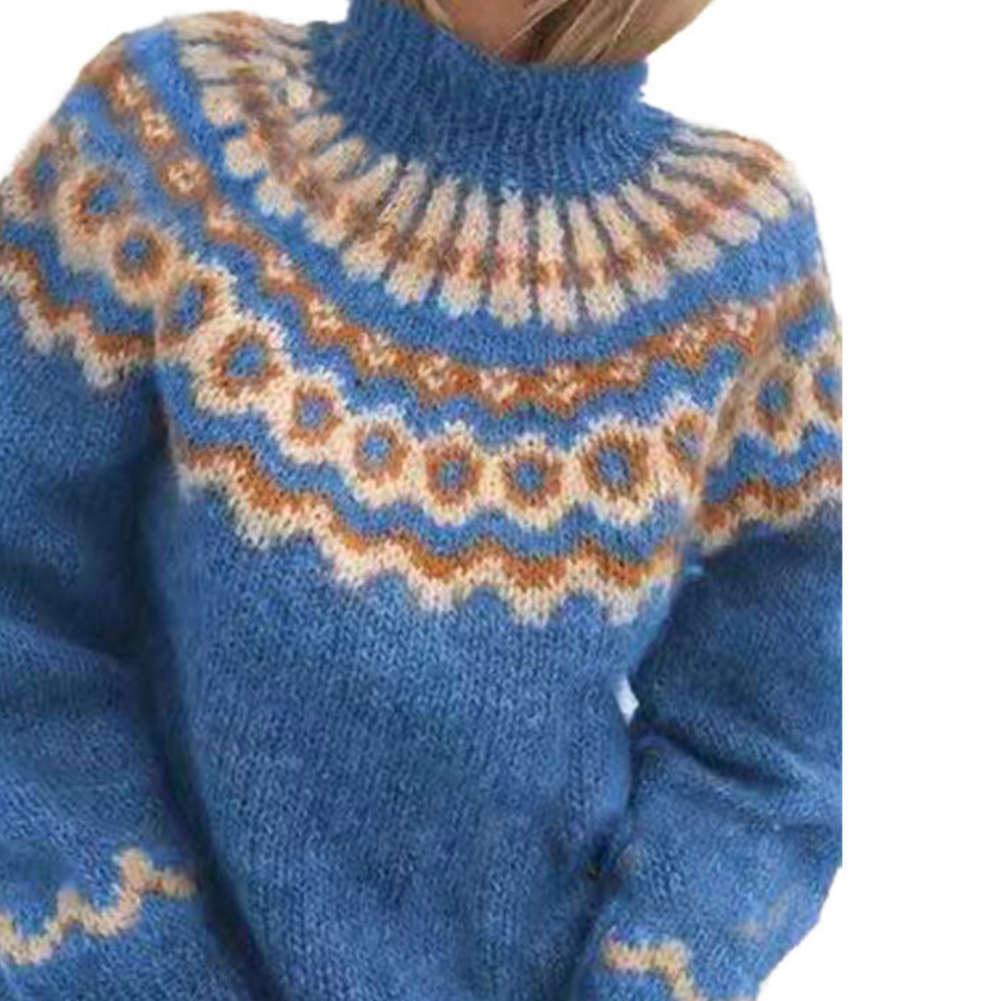 BEAUMONT NICE | PULL COL ROLLÉ RIBBÉ POUR FEMMES