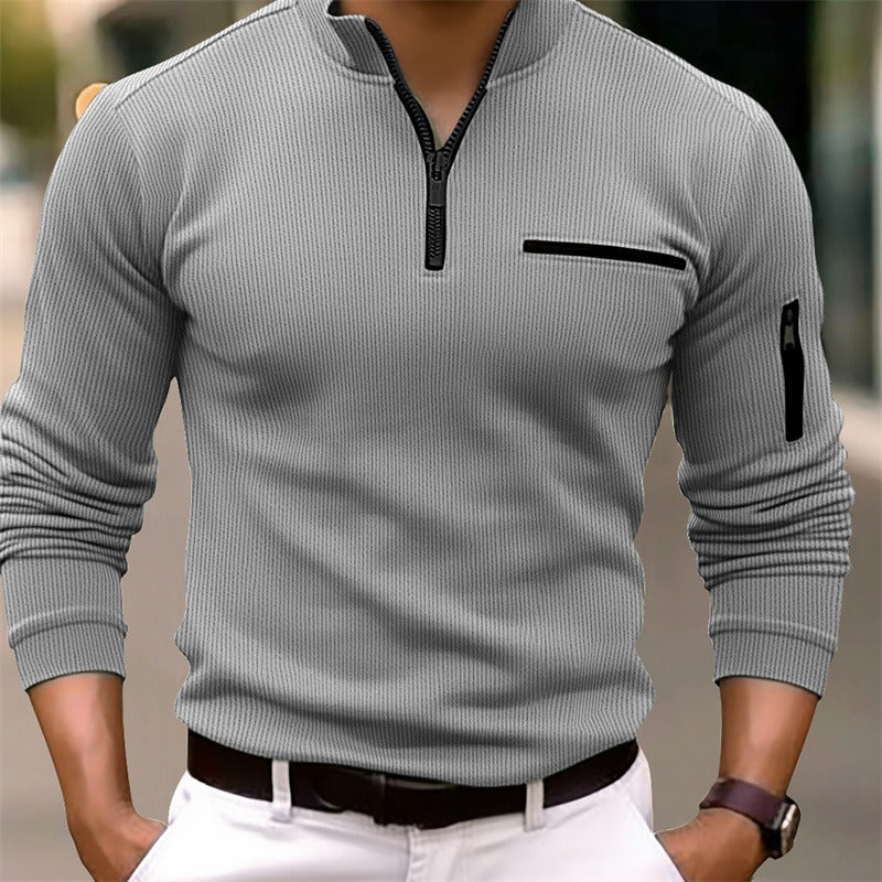 ZIP COLLAR SHIRT FOR MEN