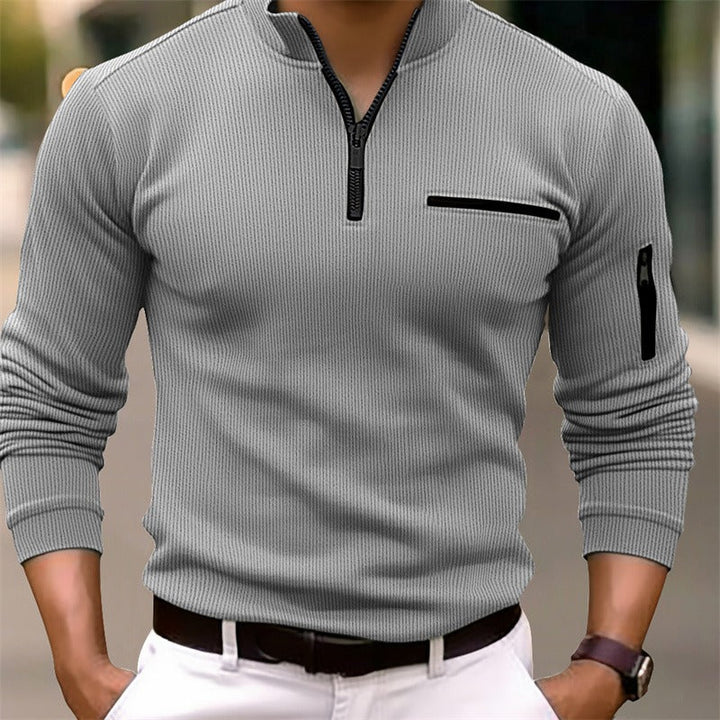 ZIP COLLAR SHIRT FOR MEN
