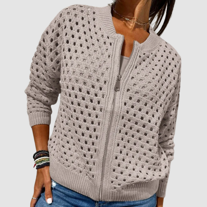 BEAUMONT NICE | GILET ZIPPE TRICOTÉ POUR FEMMES