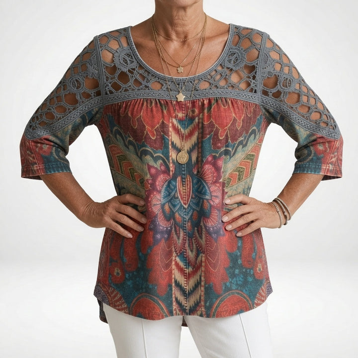 BEAUMONT NICE | BLOUSE À IMPRIMÉ ETHNIQUE POUR FEMMES