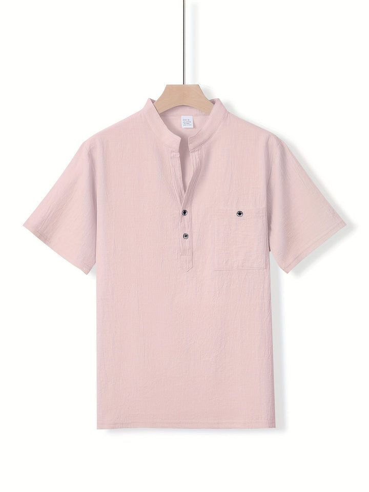 HENLEY COTTON SHIRT FOR MEN