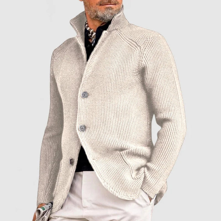 STAND COLLAR KNIT CARDIGAN FOR MEN
