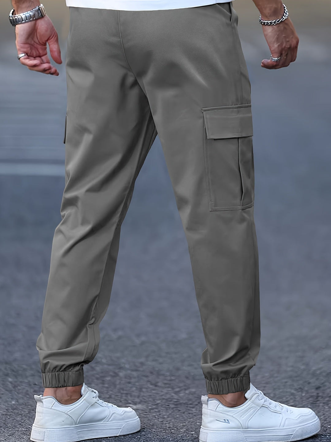 MID WAIST CARGO TROUSERS FOR MEN