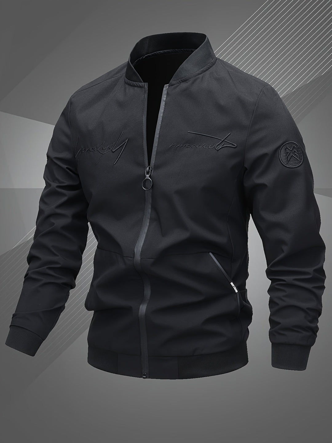 EMBROIDERED BASEBALL JACKET FOR MEN