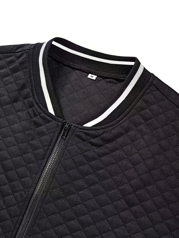 CHECKERED ZIPPER JACKET FOR MEN