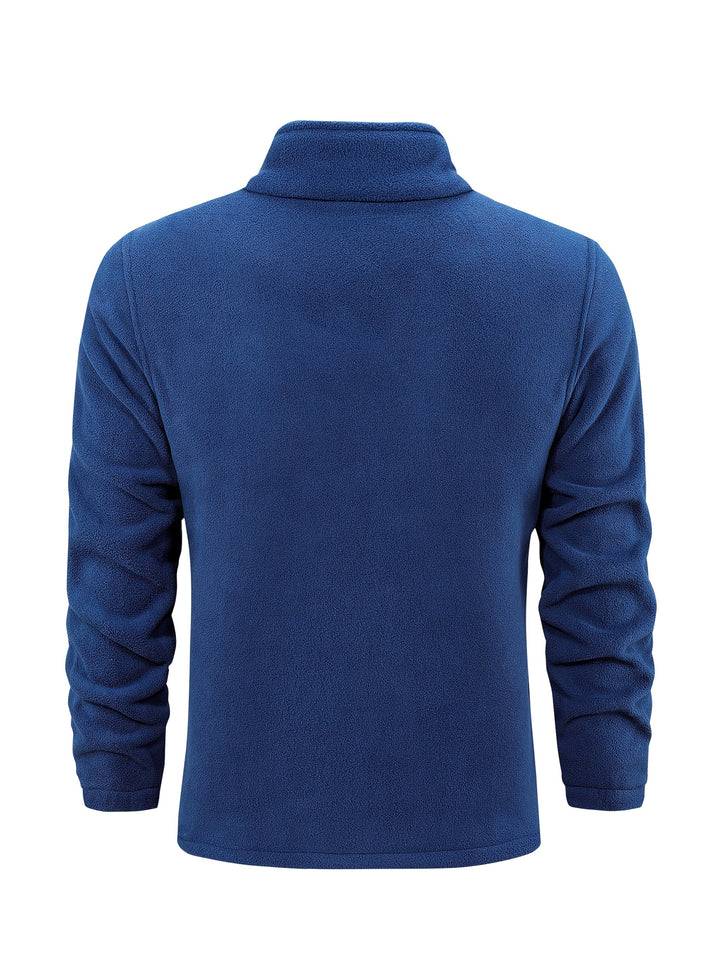 STAND COLLAR FLEECE JACKET FOR MEN