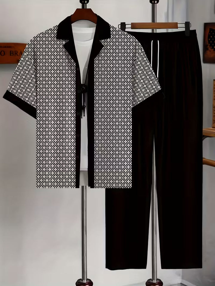 GEOMETRIC TWO-PIECE SET FOR MEN