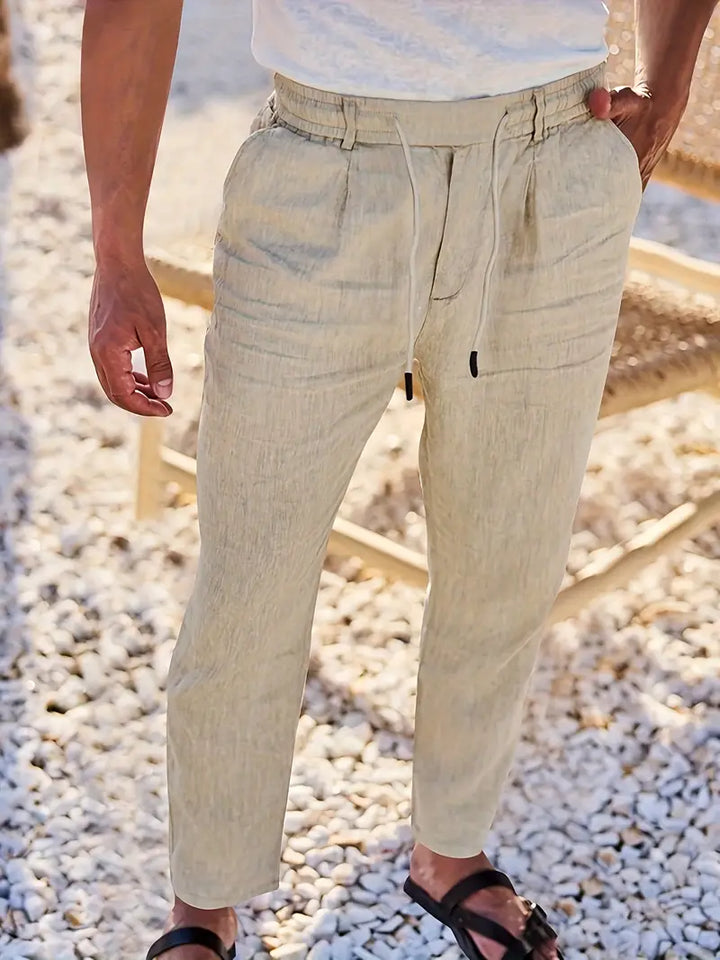 LOOSE FIT LINEN TROUSERS FOR MEN