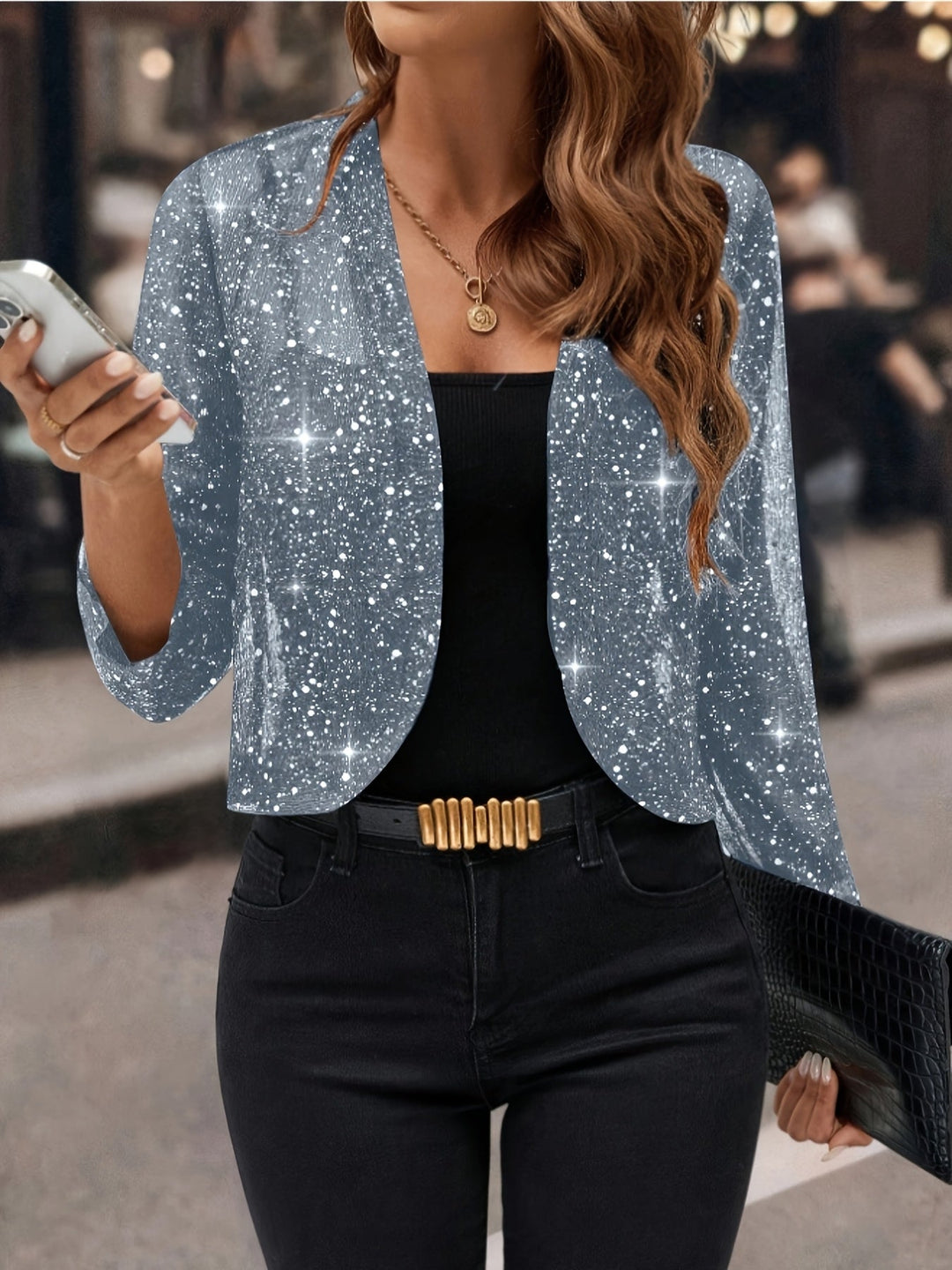 BEAUMONT NICE | VESTE COURTE À PAILLETTES POUR FEMMES