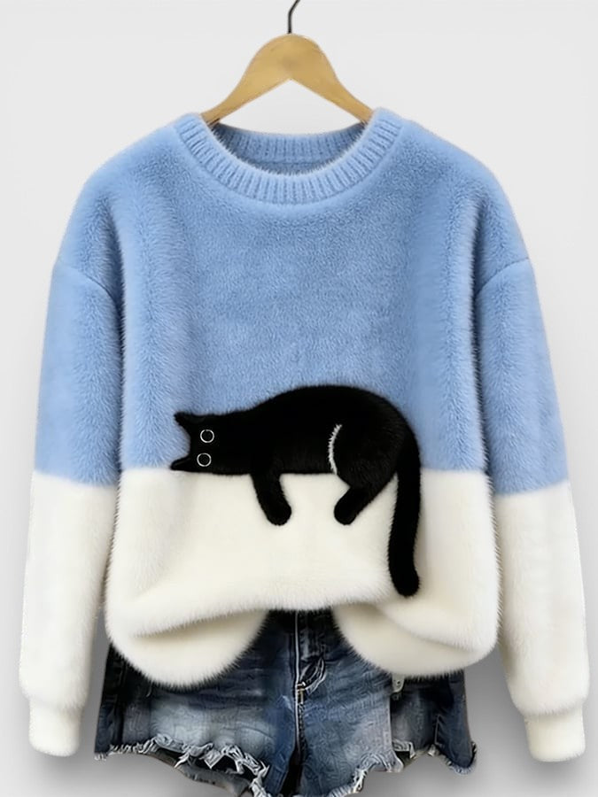 BEAUMONT NICE | PULL IMPRIMÉ FÉLIN POUR FEMMES