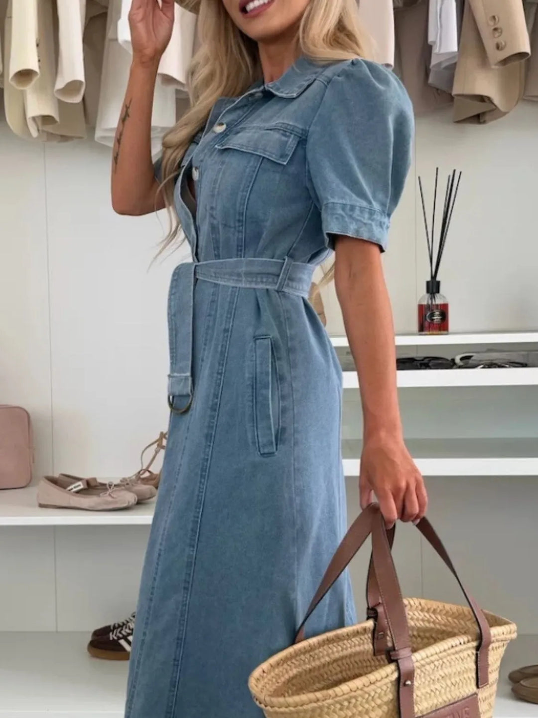 BEAUMONT NICE | ROBE CHEMISE EN DENIM POUR FEMMES