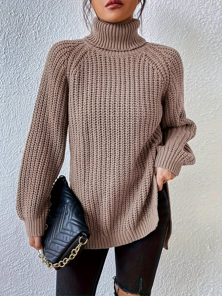 BEAUMONT NICE | SWEAT À COL HAUT ET HEM DÉCOUPÉ POUR FEMMES