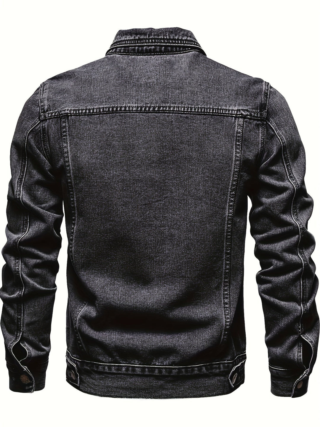 LAPEL DENIM JACKET FOR MEN