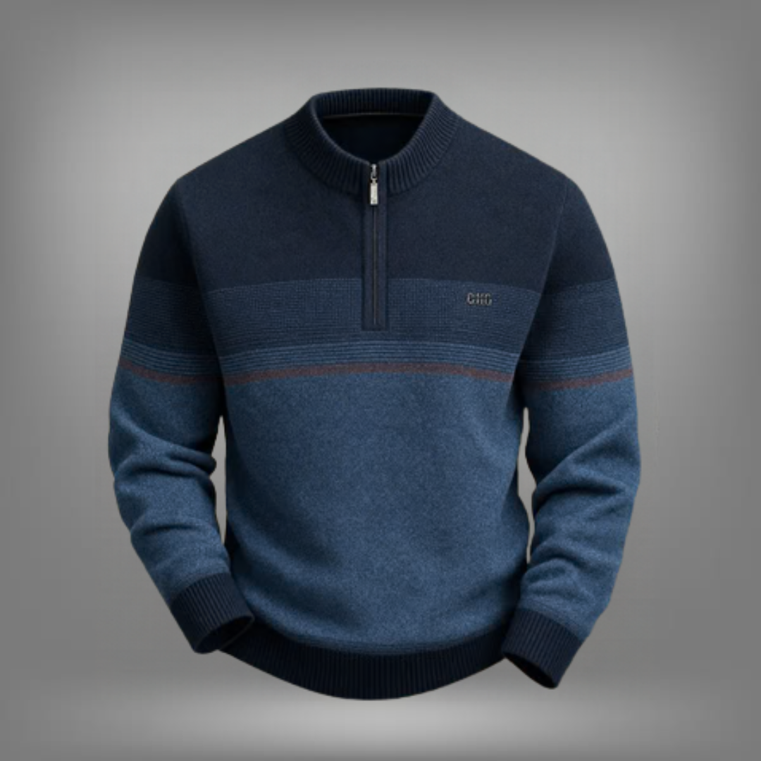 Pull demi-zip en laine premium Warren™