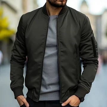 RIBBED BOMBER JACKET FOR MEN