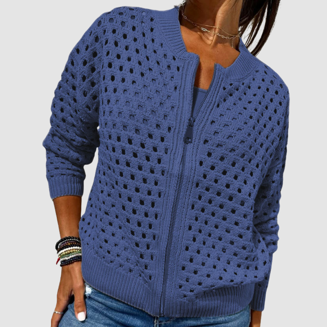 BEAUMONT NICE | GILET ZIPPE TRICOTÉ POUR FEMMES