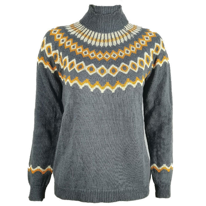 BEAUMONT NICE | PULL COL ROLLÉ RIBBÉ POUR FEMMES