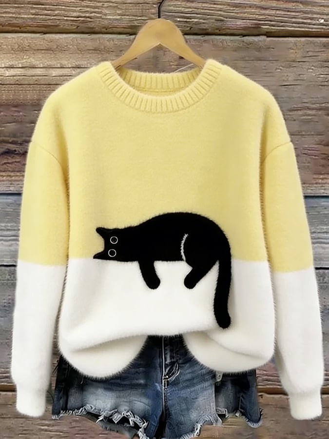 BEAUMONT NICE | PULL DÉTENDUE À MOTIFS POUR FEMMES