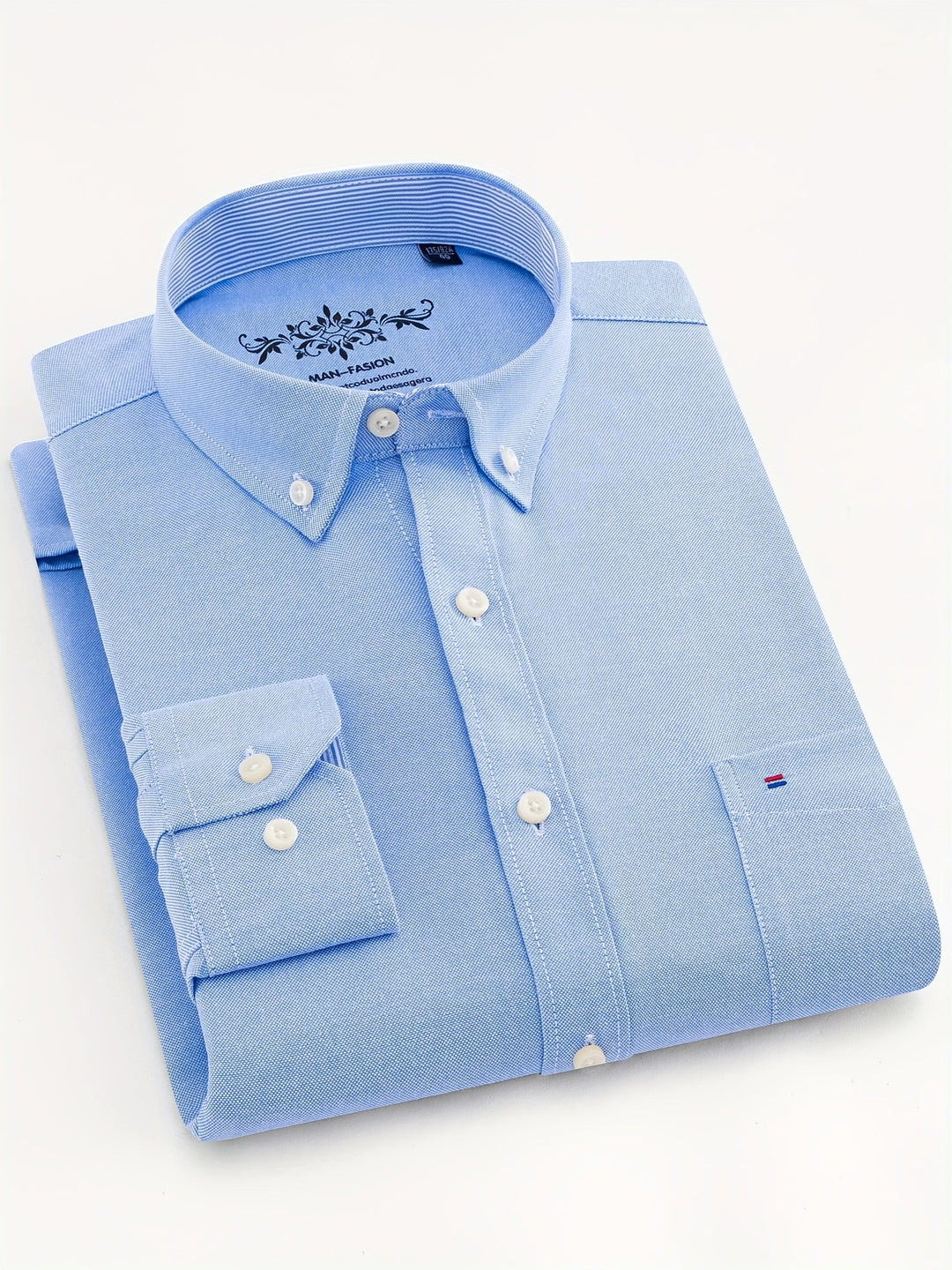 SOLID LAPEL POCKET SHIRT FOR MEN