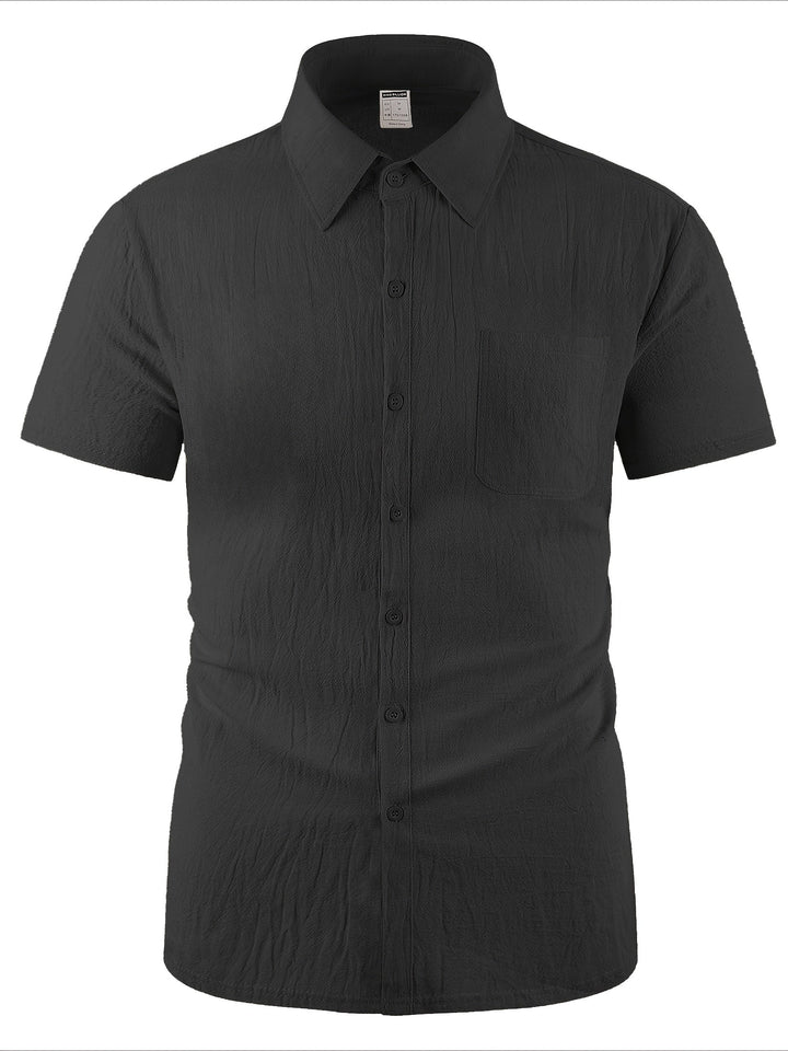 LAPEL LINEN SHIRT FOR MEN