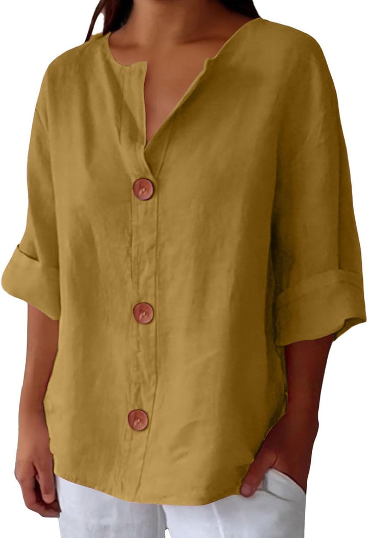 BEAUMONT NICE | CHEMISE À COL EN V POUR FEMMES