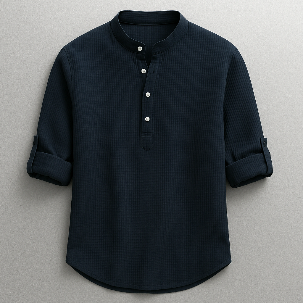 TEXTURED COTTON SHIRT FOR MEN