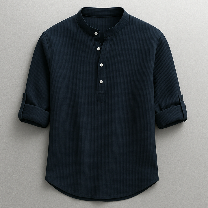 TEXTURED COTTON SHIRT FOR MEN
