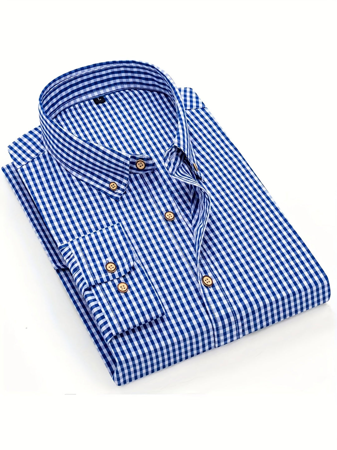 PLAID BUTTON-UP SHIRT FOR MEN