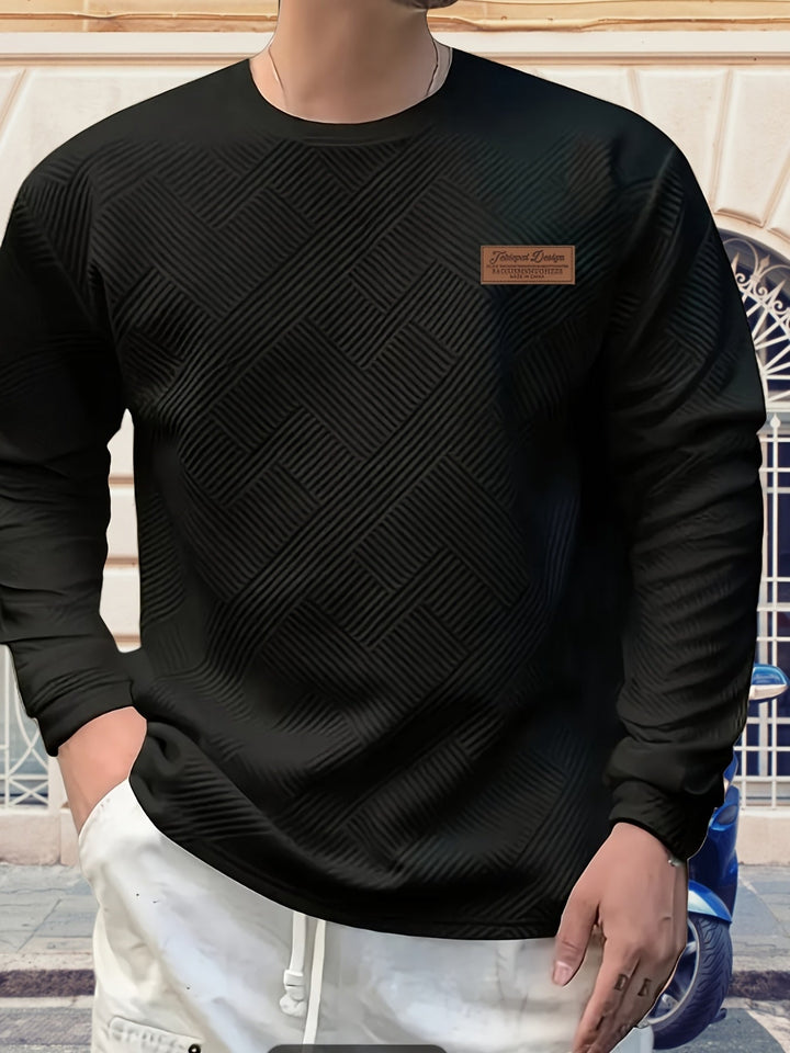 JACQUARD CREW NECK SWEATSHIRT FOR MEN