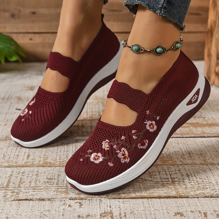 BEAUMONT NICE | BASKETS FLORALE EMBROIDÉES POUR FEMMES