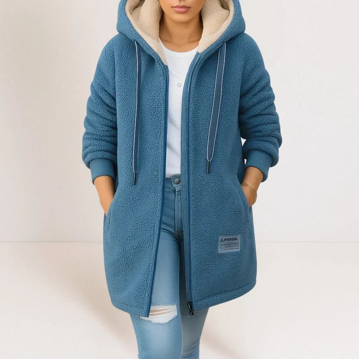 BEAUMONT NICE | VESTE FLEECE LONGUE À CAPUCHE POUR FEMMES