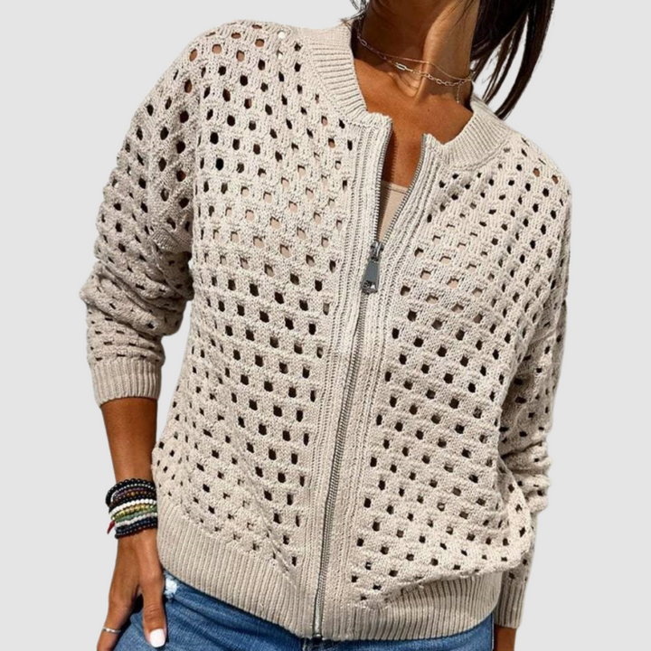 BEAUMONT NICE | GILET ZIPPE TRICOTÉ POUR FEMMES