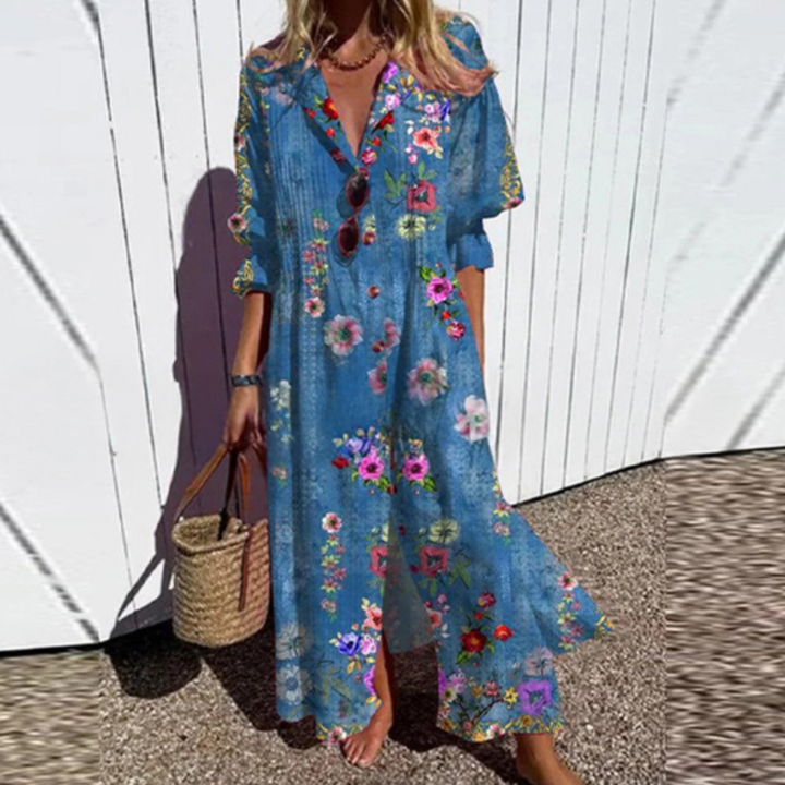 BEAUMONT NICE | ROBE MAXI IMPRIMÉE POUR FEMMES