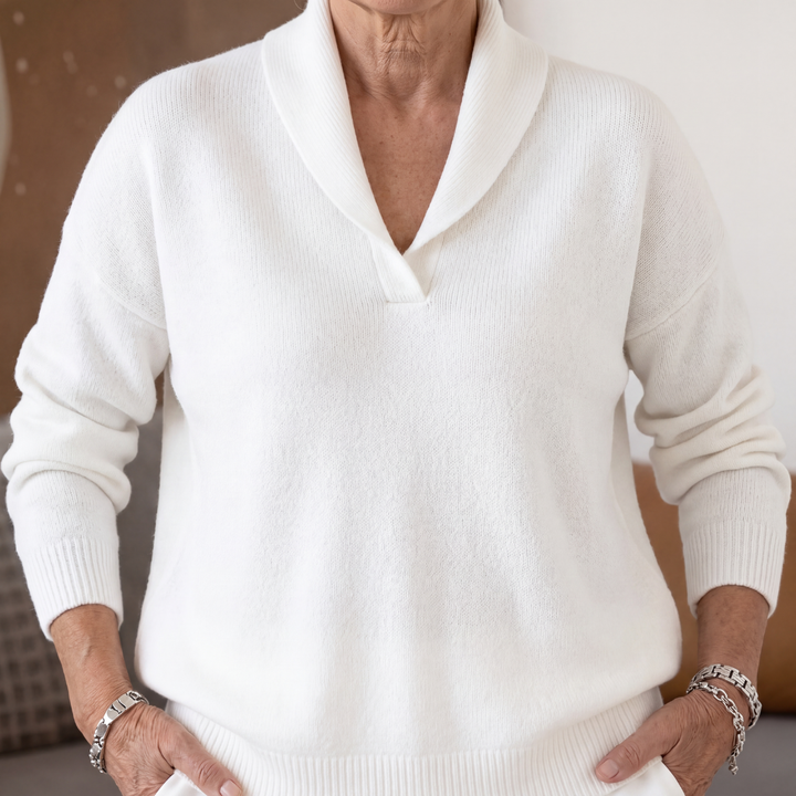 BEAUMONT NICE | PULL AMPLE À COL EN V POUR FEMMES