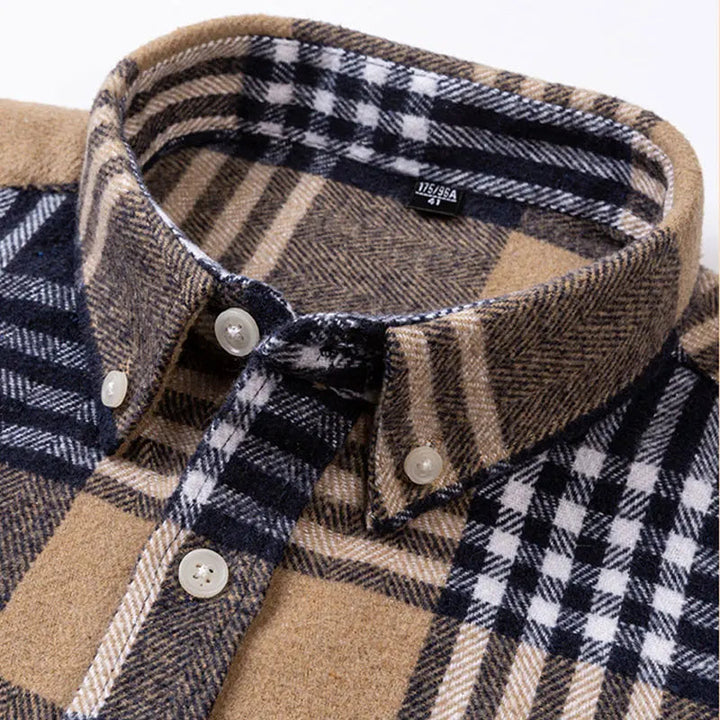 BRUSHED FLANNEL SHIRT FOR MEN