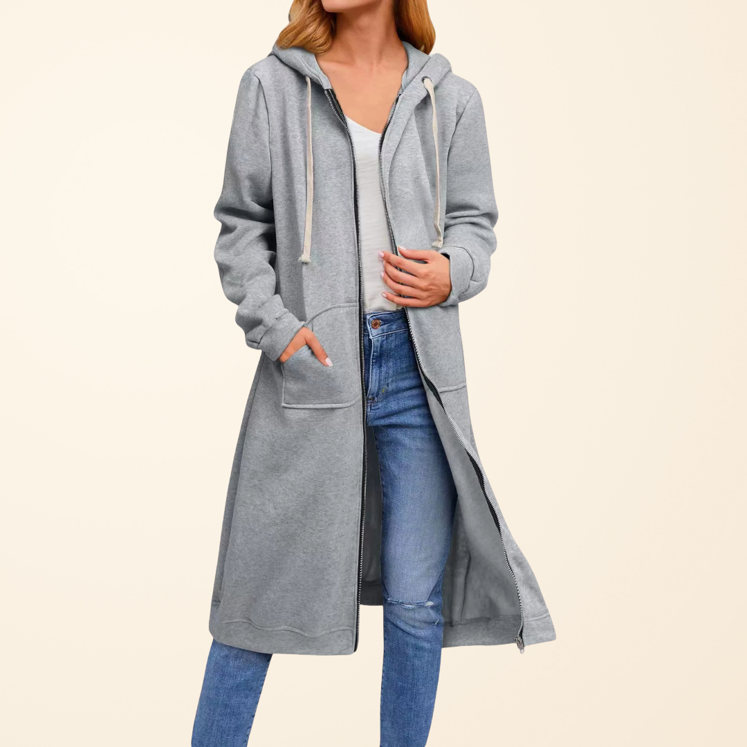 BEAUMONT NICE | GILET LONGUE EN ZIP DÉTENDUE POUR FEMMES