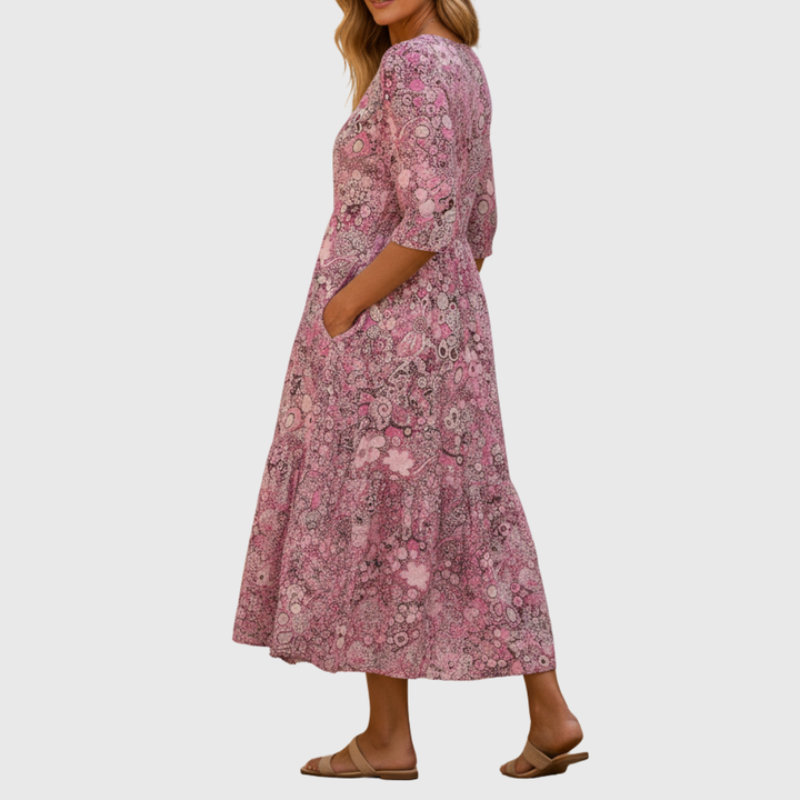 BEAUMONT NICE | ROBE CLASSIQUE À COL EN V POUR FEMMES