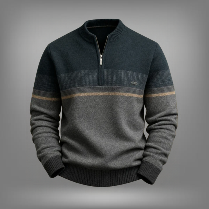 Pull demi-zip en laine premium Warren™