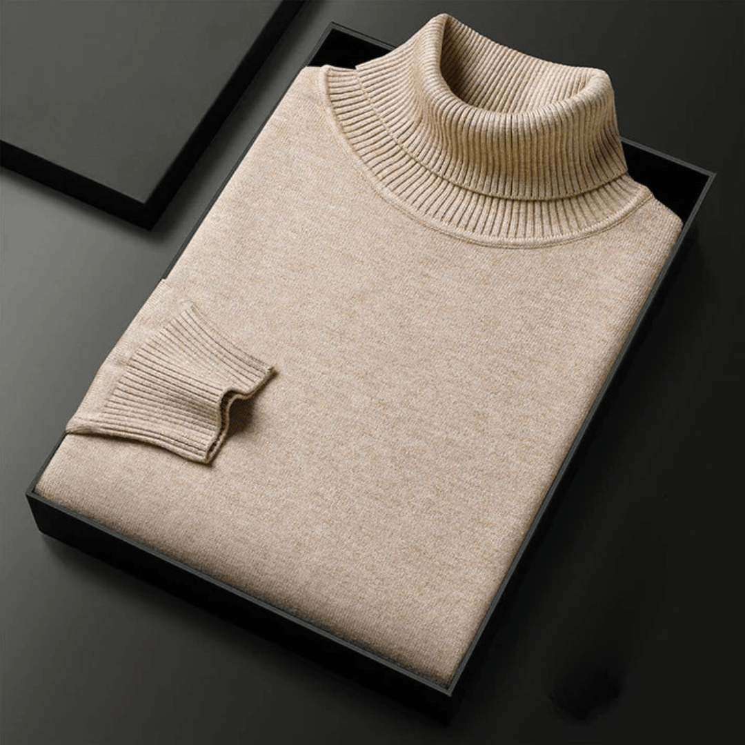 TEXTURED TURTLENECK KNIT FOR MEN