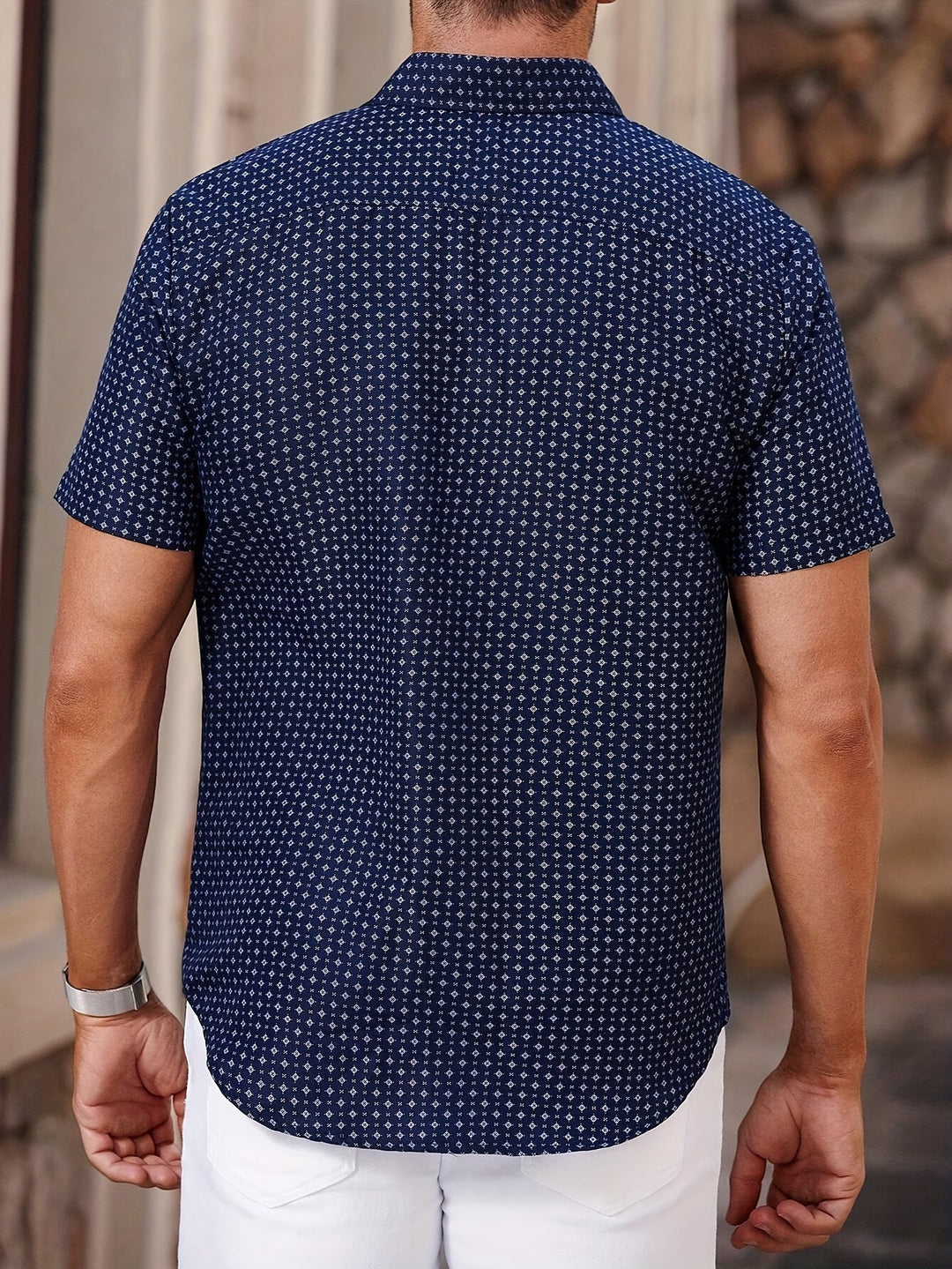 GEOMETRIC CASUAL SHIRT FOR MEN