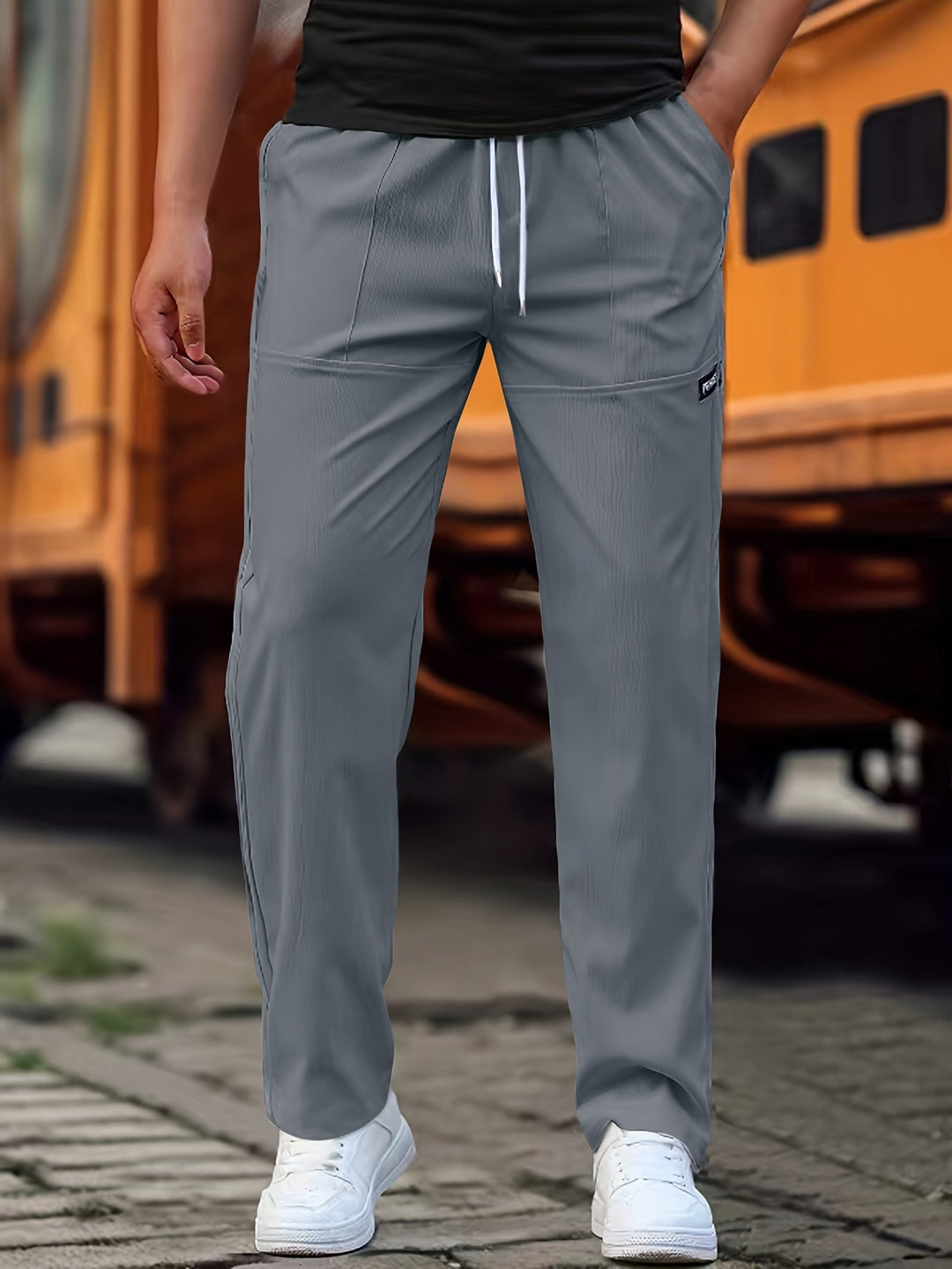 REGULAR STRETCH TROUSERS FOR MEN
