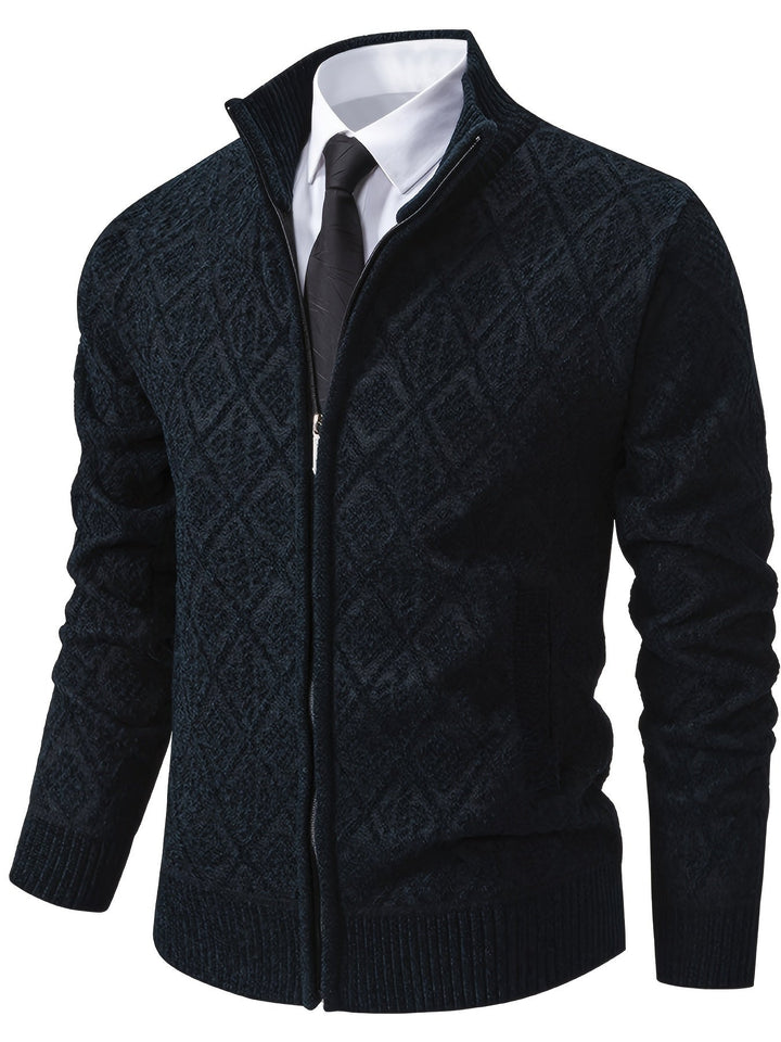 GEOMETRIC KNIT CARDIGAN FOR MEN