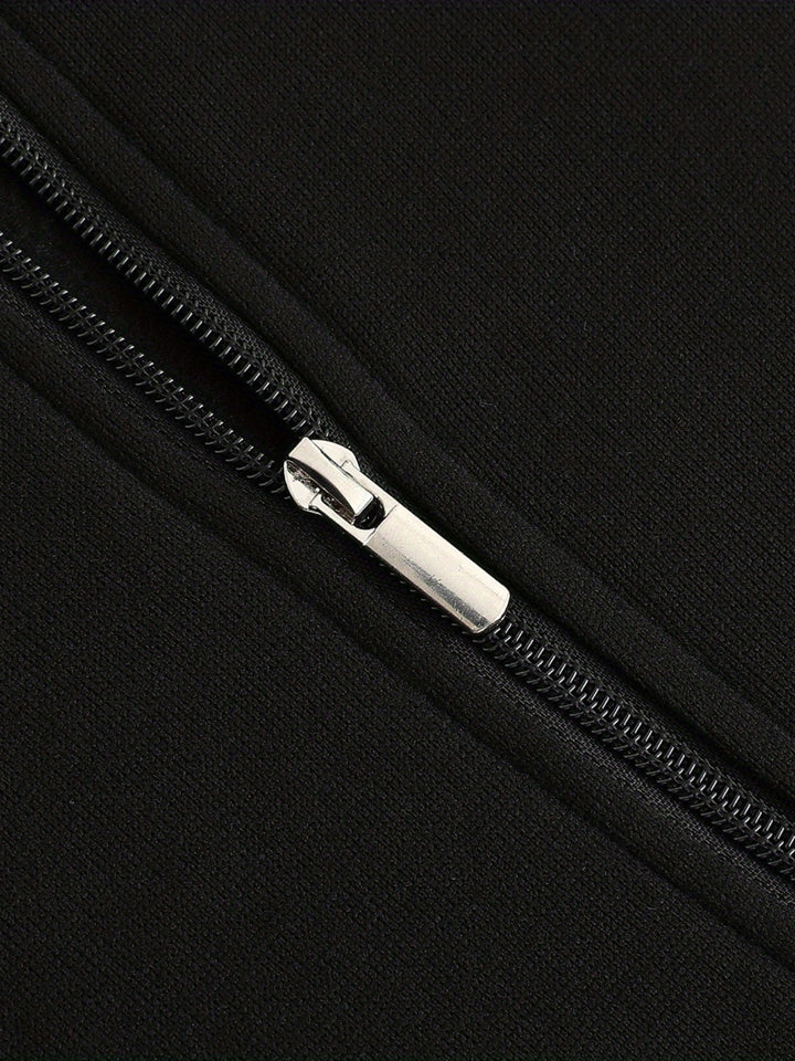 HIGH NECK ZIP HOODIE JACKET FOR MEN