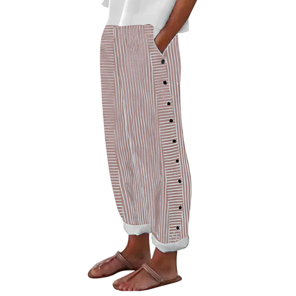 BEAUMONT NICE | PANTALON FLUIDE RAYÉ POUR FEMMES