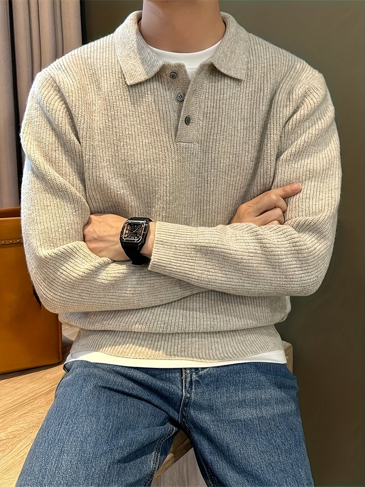 RIBBED POLO FOR MEN